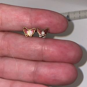 Enamel butterfly studs